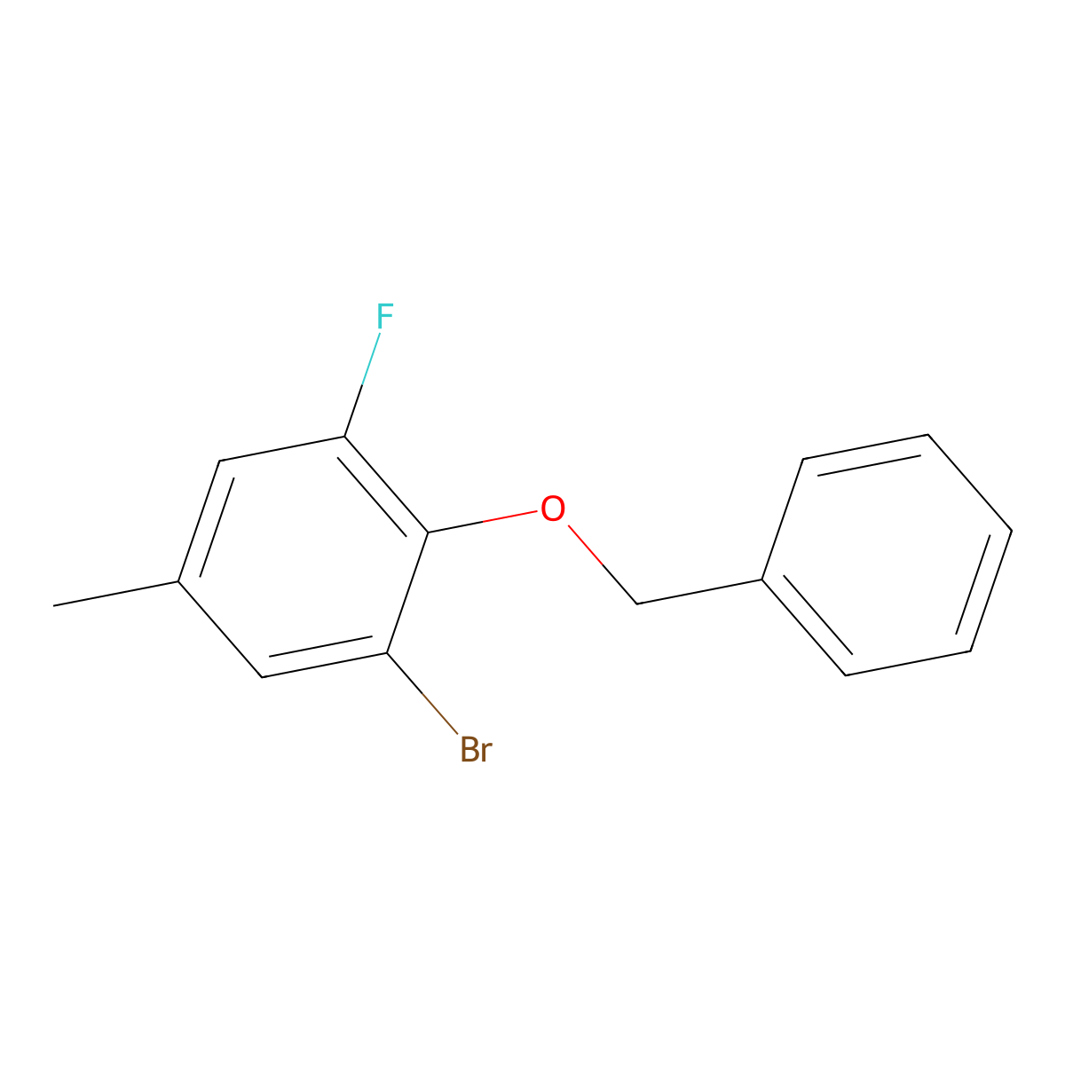 2-(Benzyloxy)-1-bromo-3-fluoro-5-methylbenzene molecular structure, CAS 2807455-37-2