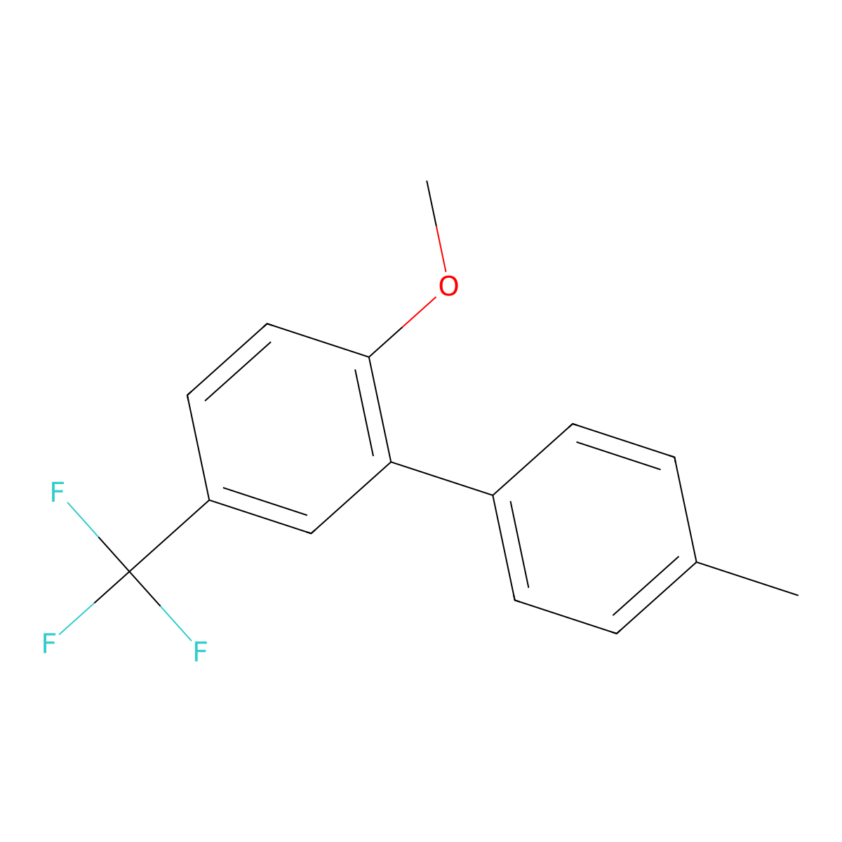 2-Methoxy-4'-methyl-5-(trifluoromethyl)-1,1'-biphenyl molecular structure, CAS 2807455-38-3