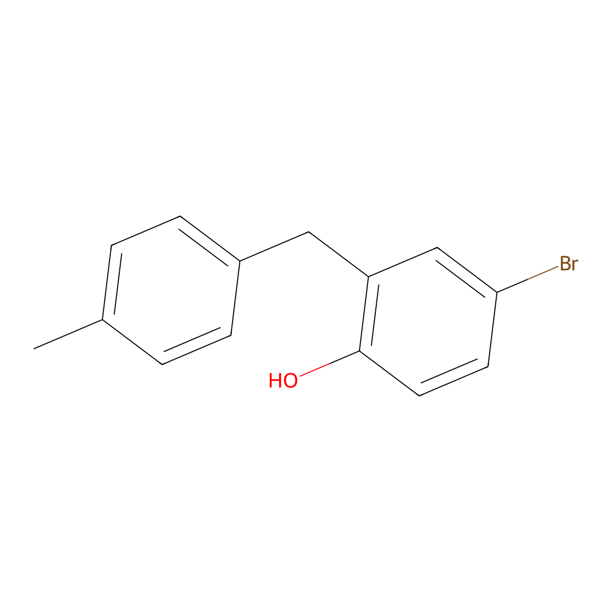 4-Bromo-2-(4-methylbenzyl)phenol molecular structure, CAS 2807455-51-0