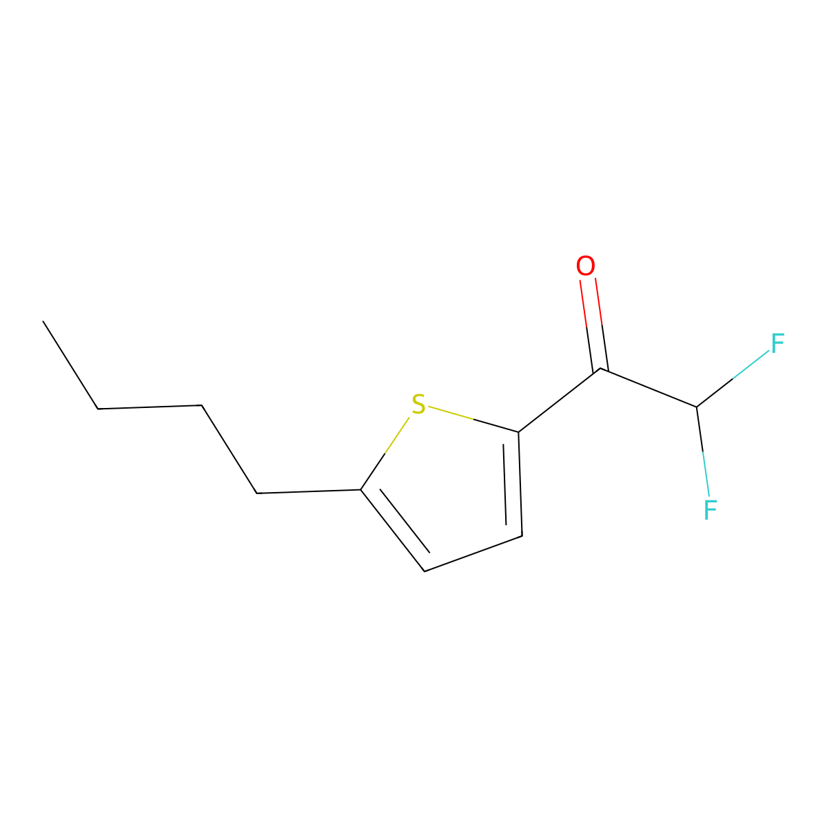 1-(5-Butylthiophen-2-yl)-2,2-difluoroethanone molecular structure, CAS 2807455-78-1
