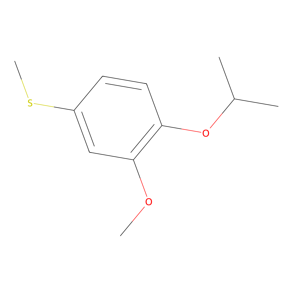 (4-Isopropoxy-3-methoxyphenyl)(methyl)sulfane molecular structure, CAS 2807455-97-4