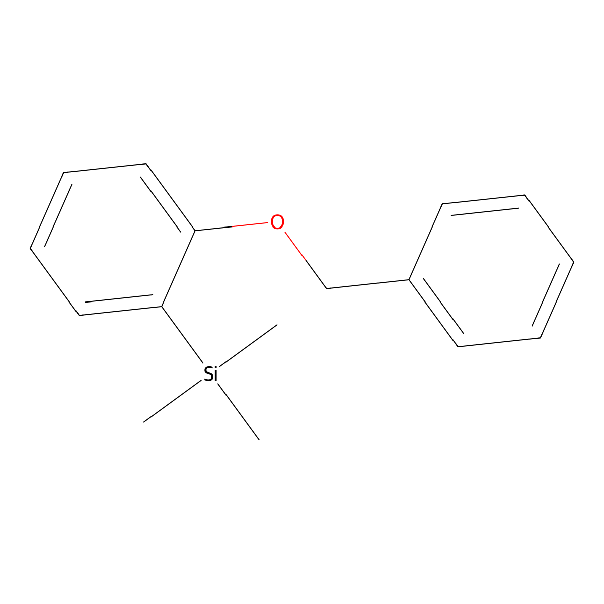 (2-(Benzyloxy)phenyl)trimethylsilane molecular structure, CAS 2807456-30-8