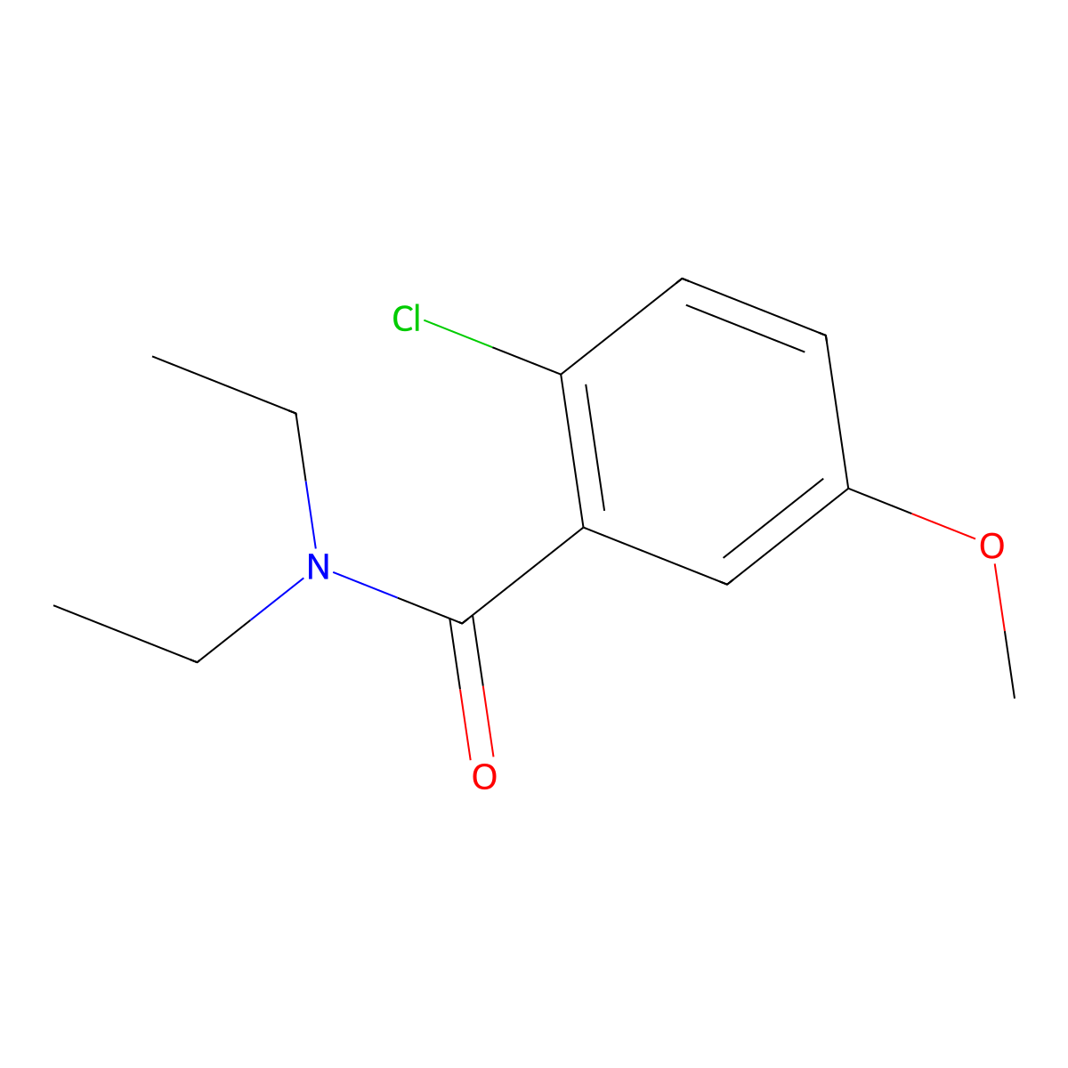 2-Chloro-N,N-diethyl-5-methoxybenzamide molecular structure, CAS 2807456-36-4