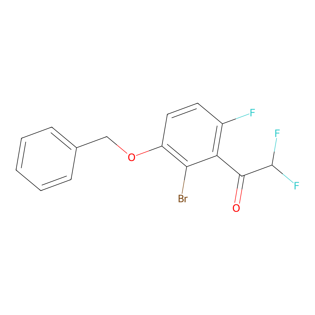 1-(3-(Benzyloxy)-2-bromo-6-fluorophenyl)-2,2-difluoroethanone molecular structure, CAS 2807456-45-5