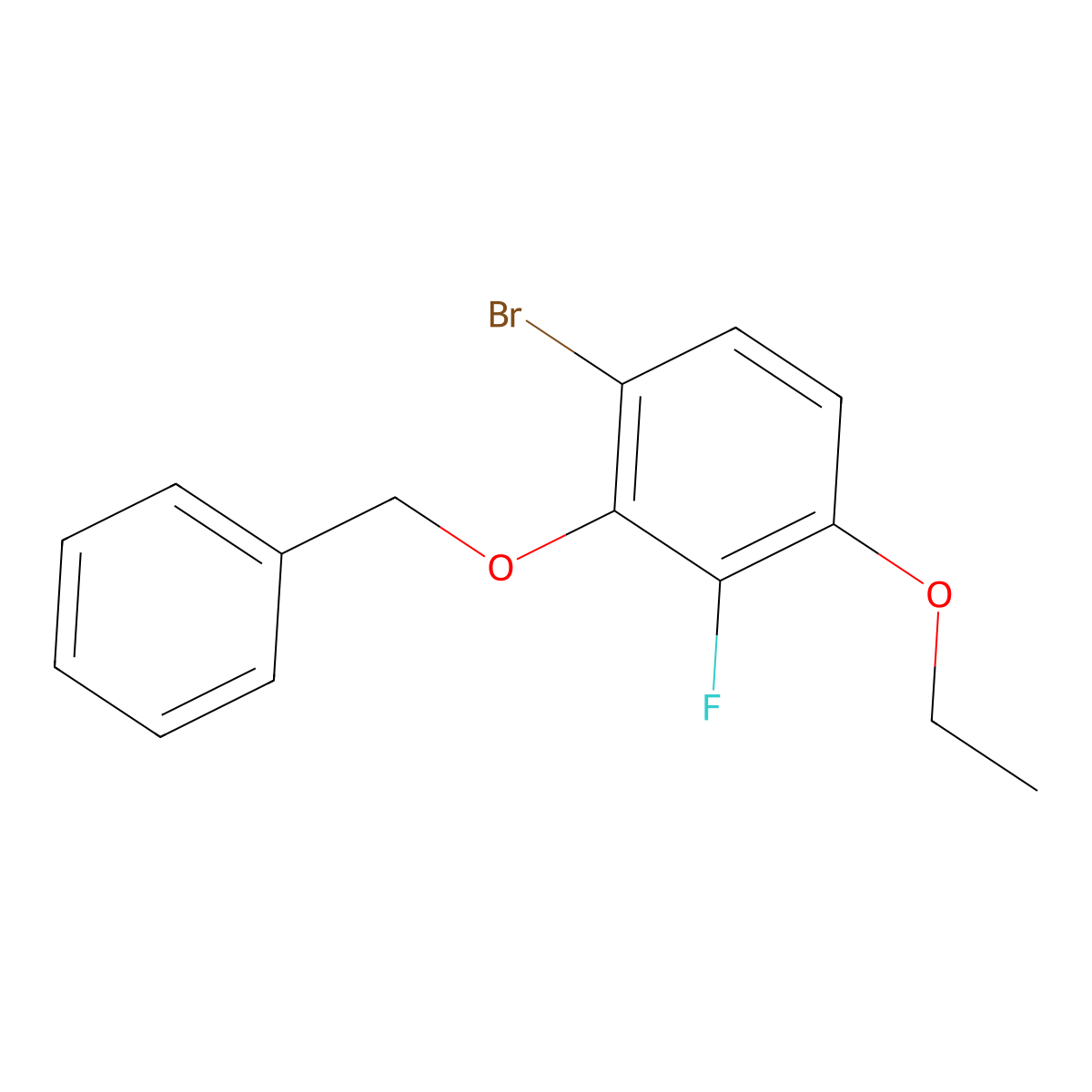 2-(Benzyloxy)-1-bromo-4-ethoxy-3-fluorobenzene molecular structure, CAS 2807463-75-6