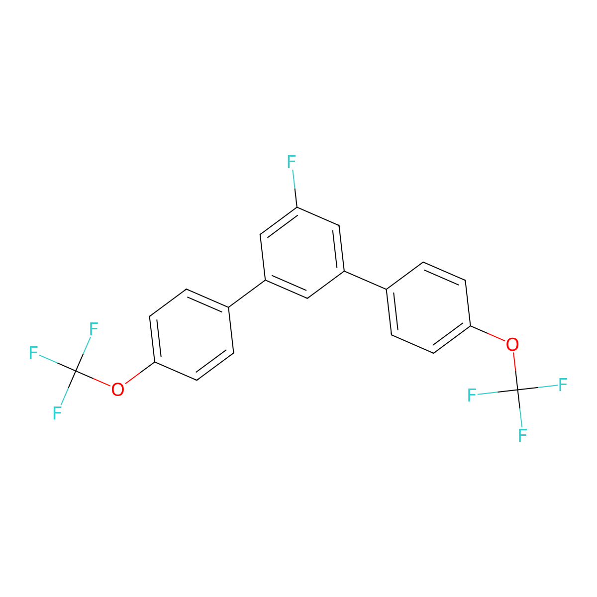 5'-Fluoro-4,4''-bis(trifluoromethoxy)-1,1':3',1''-terphenyl molecular structure, CAS 2807463-97-2