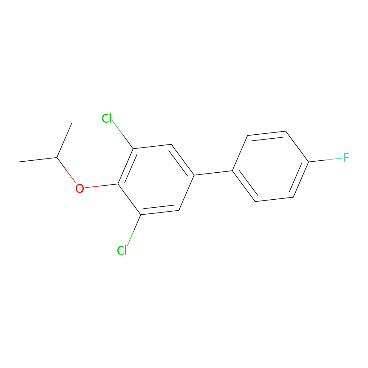3,5-Dichloro-4'-fluoro-4-isopropoxy-1,1'-biphenyl molecular structure, CAS 2807464-03-3