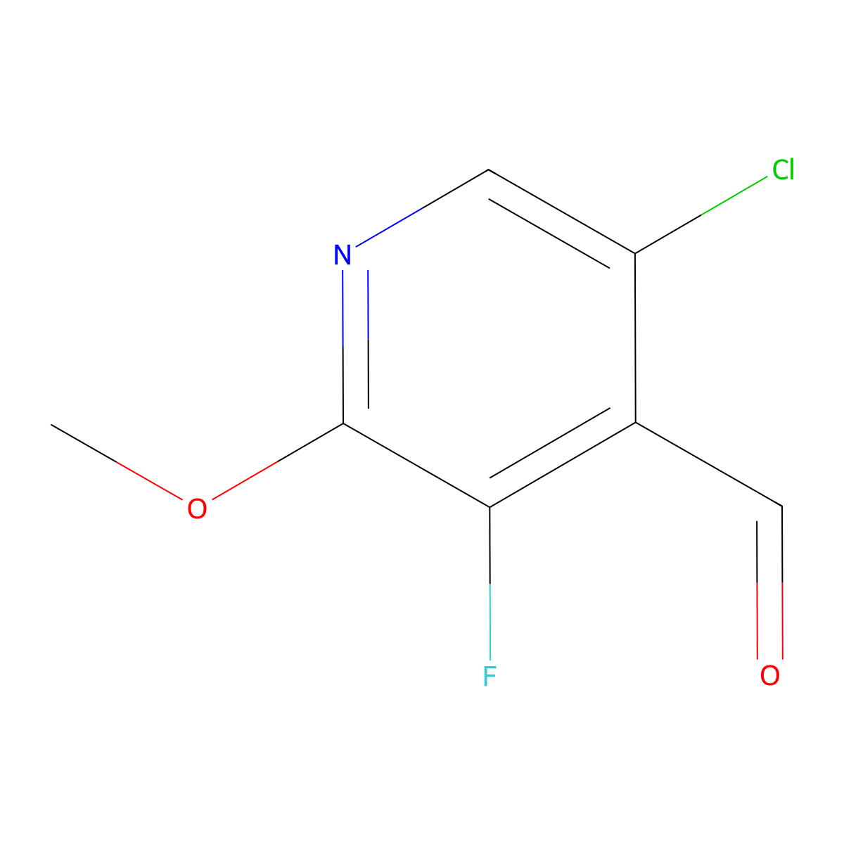 5-Chloro-3-fluoro-2-methoxyisonicotinaldehyde molecular structure, CAS 2807464-29-3