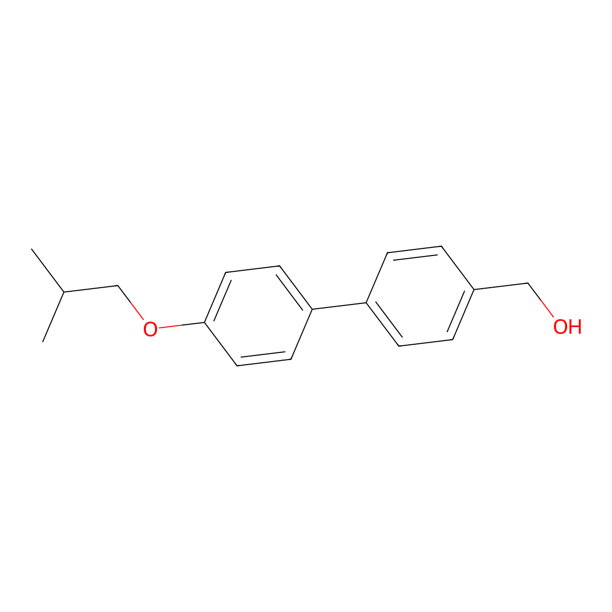 (4'-Isobutoxy-[1,1'-biphenyl]-4-yl)methanol molecular structure, CAS 2807464-41-9