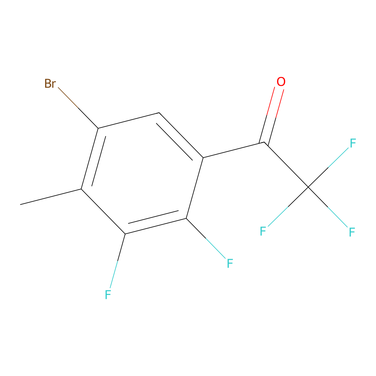 1-(5-Bromo-2,3-difluoro-4-methylphenyl)-2,2,2-trifluoroethanone molecular structure, CAS 2807464-48-6