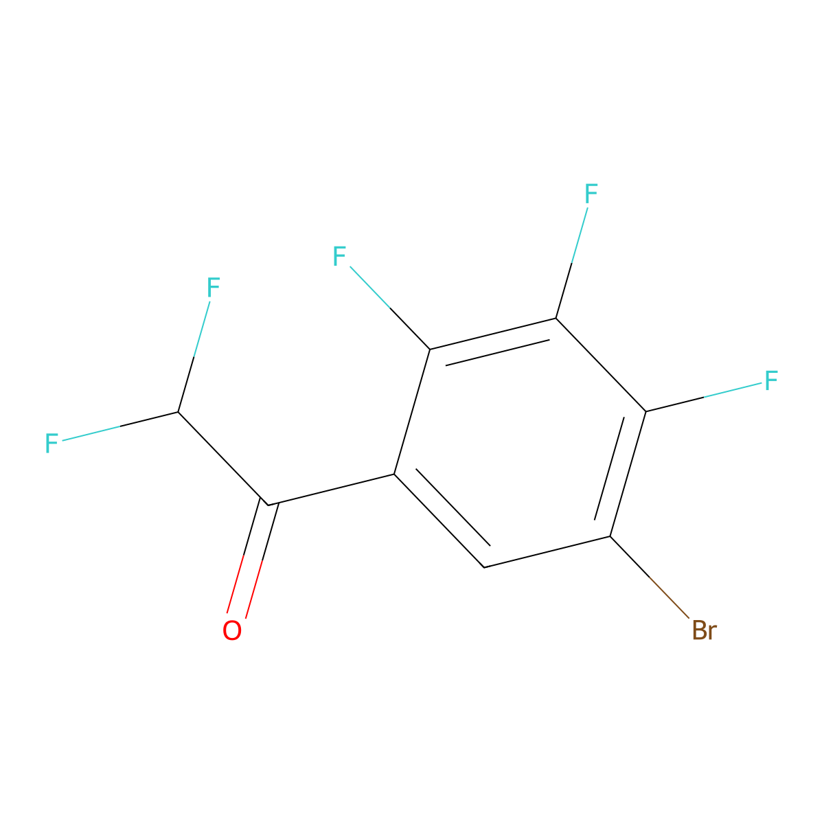 1-(5-Bromo-2,3,4-trifluorophenyl)-2,2-difluoroethanone molecular structure, CAS 2807464-49-7