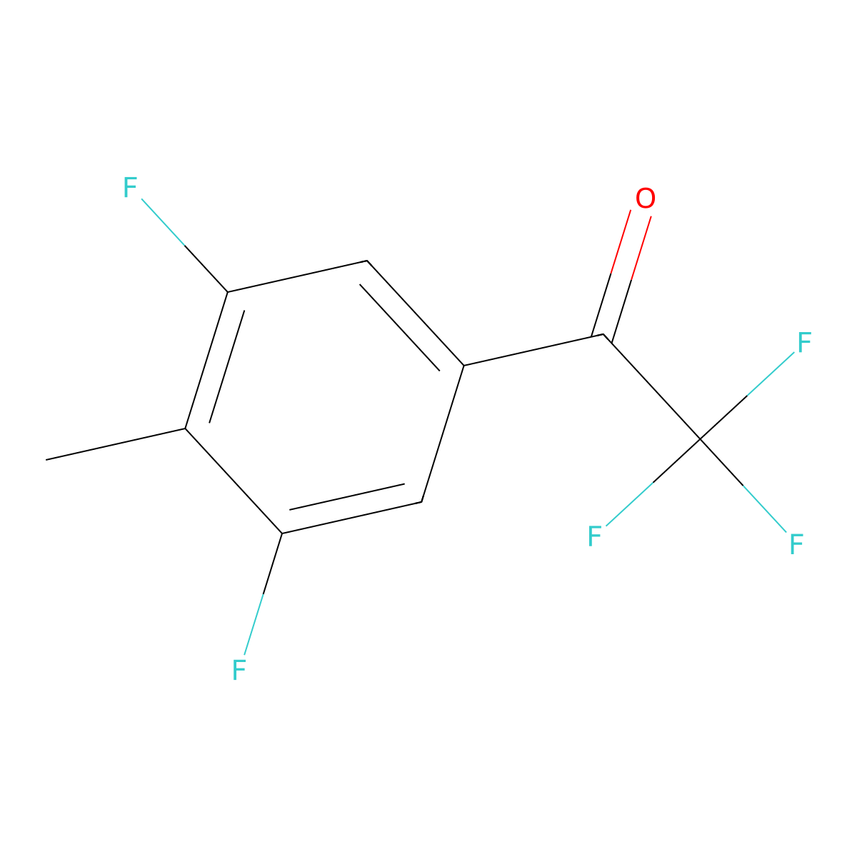 1-(3,5-Difluoro-4-methylphenyl)-2,2,2-trifluoroethanone molecular structure, CAS 2807464-70-4