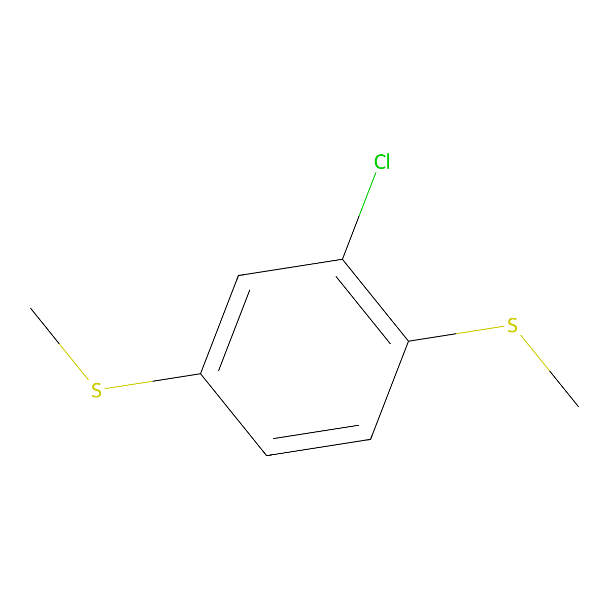 (2-Chloro-1,4-phenylene)bis(methylsulfane) molecular structure, CAS 2807464-79-3