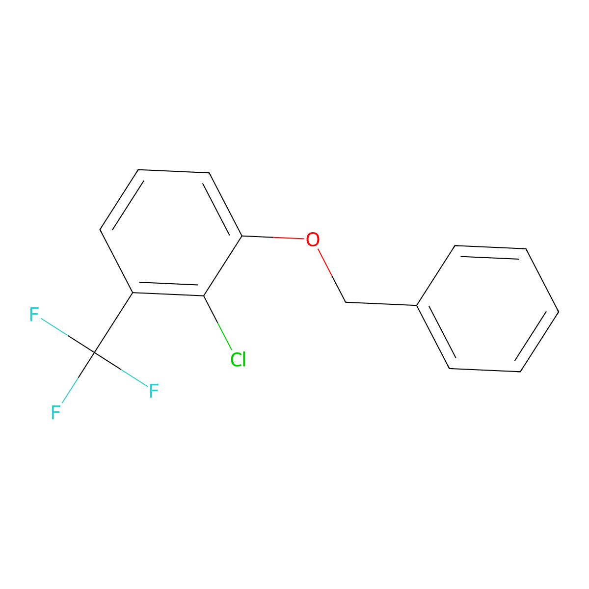 1-(Benzyloxy)-2-chloro-3-(trifluoromethyl)benzene molecular structure, CAS 2807464-80-6