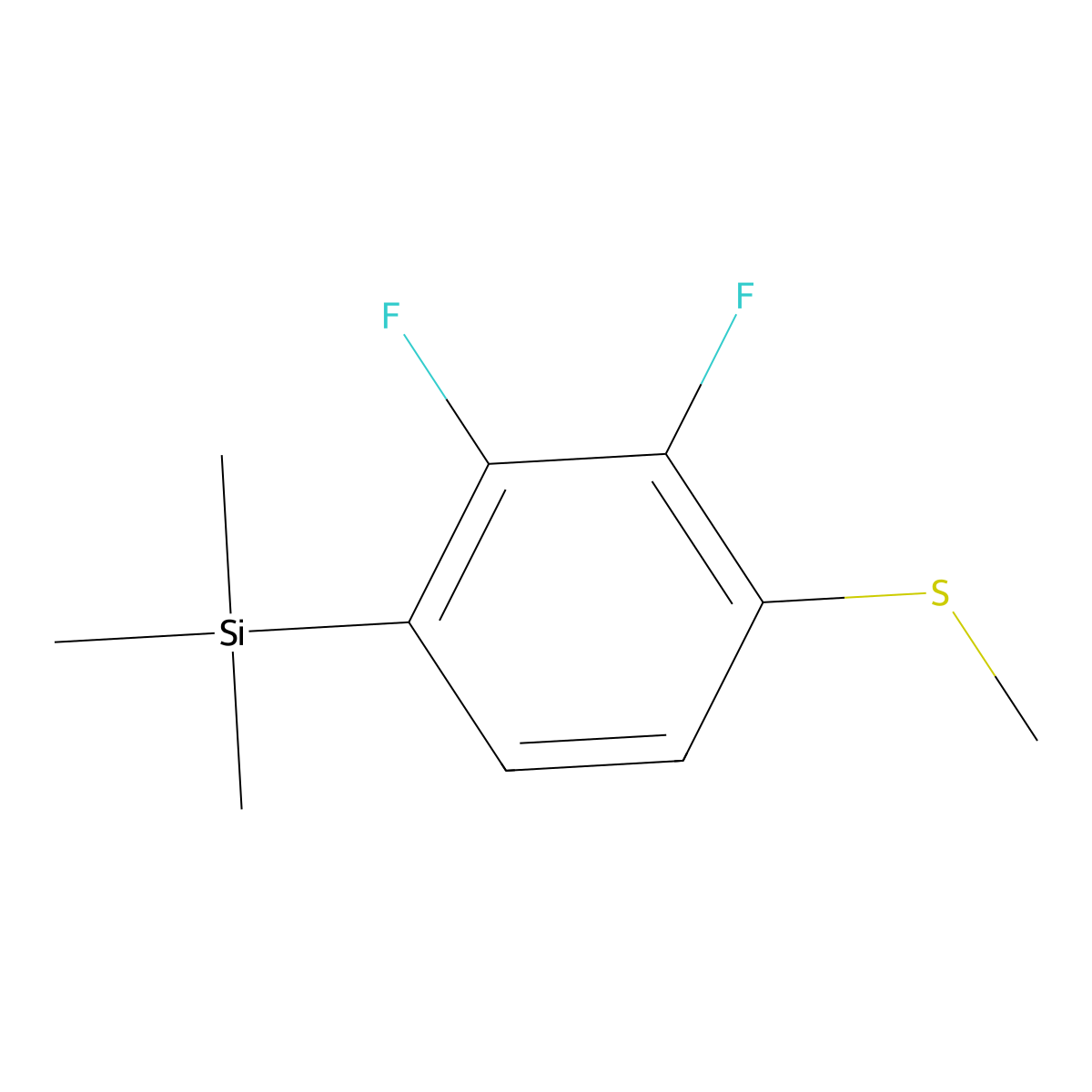 (2,3-Difluoro-4-(methylthio)phenyl)trimethylsilane molecular structure, CAS 2807464-89-5