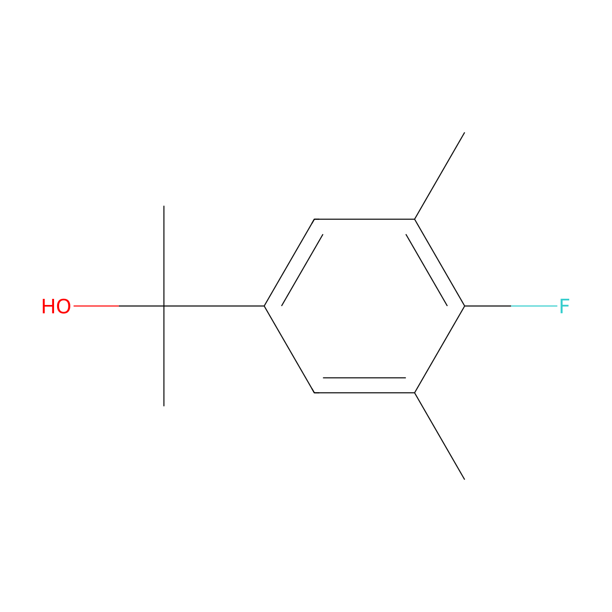 2-(4-Fluoro-3,5-dimethylphenyl)propan-2-ol molecular structure, CAS 2807465-01-4