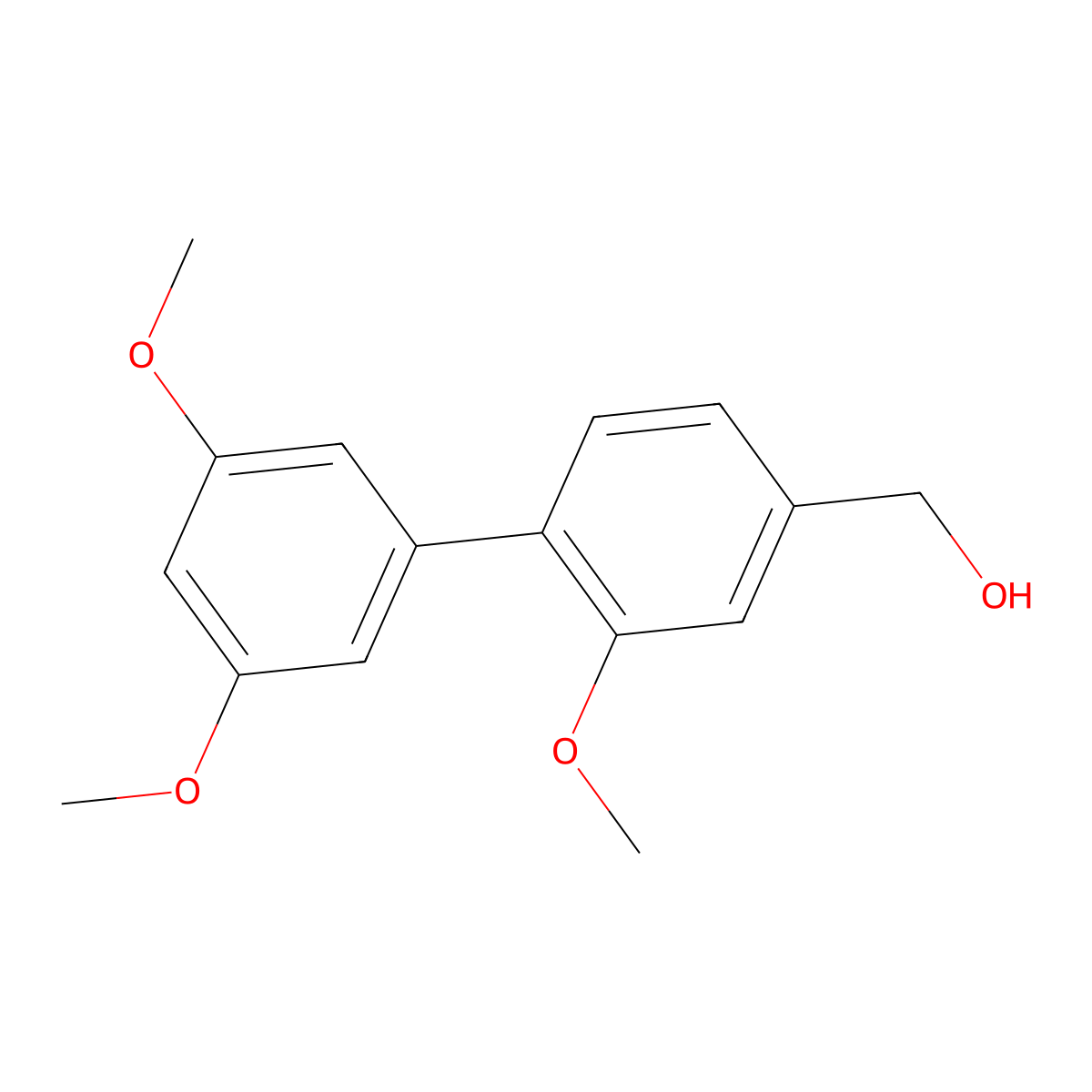 (2,3',5'-Trimethoxy-[1,1'-biphenyl]-4-yl)methanol molecular structure, CAS 2807465-04-7