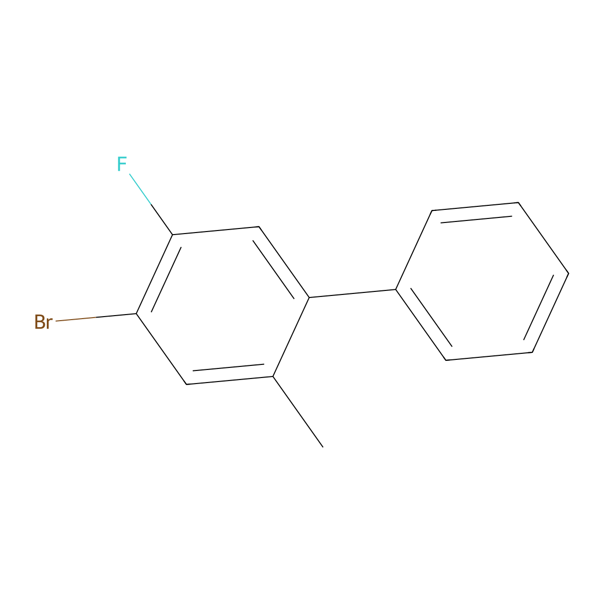 4-Bromo-5-fluoro-2-methyl-1,1'-biphenyl molecular structure, CAS 2807465-36-5
