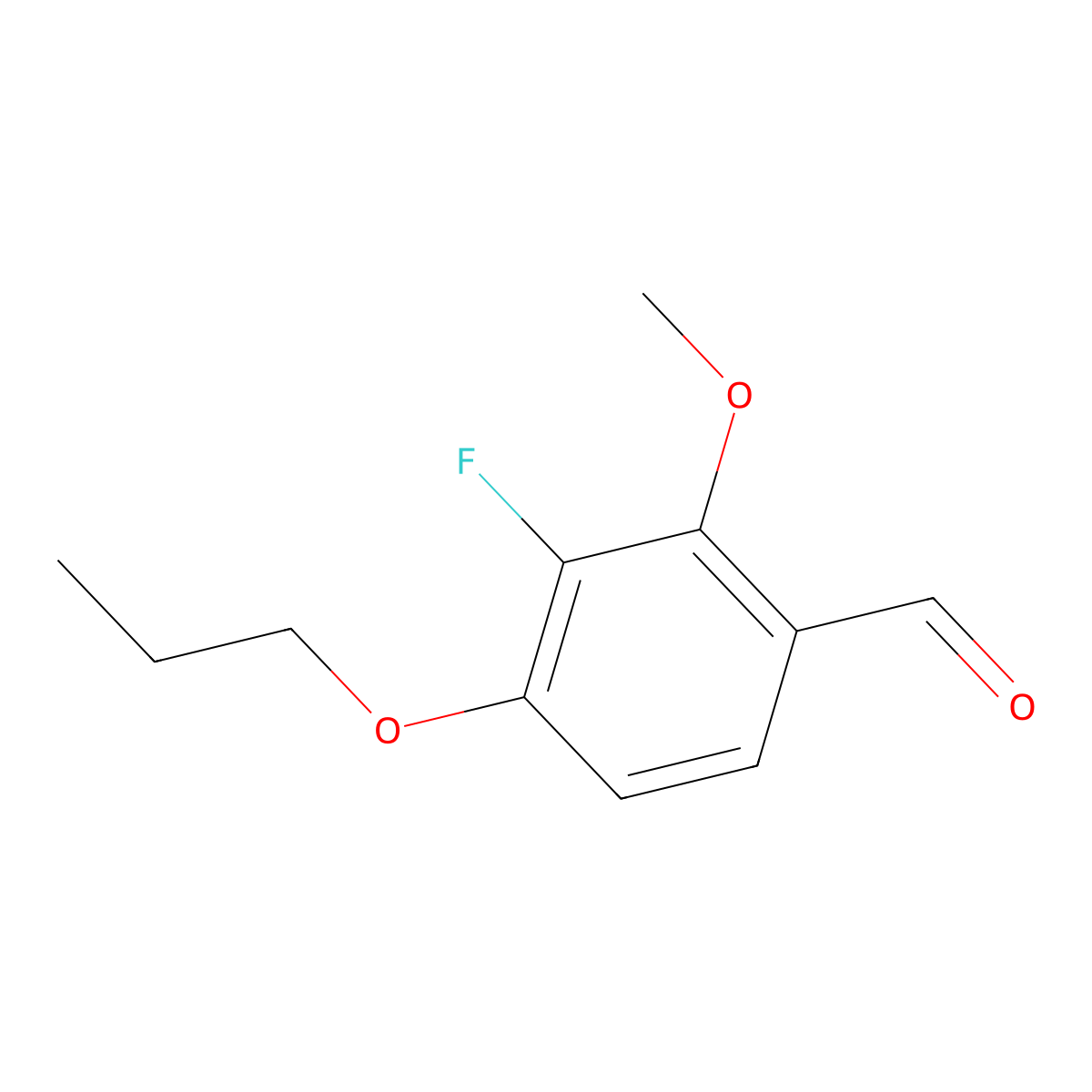 3-Fluoro-2-methoxy-4-propoxybenzaldehyde molecular structure, CAS 2807465-64-9