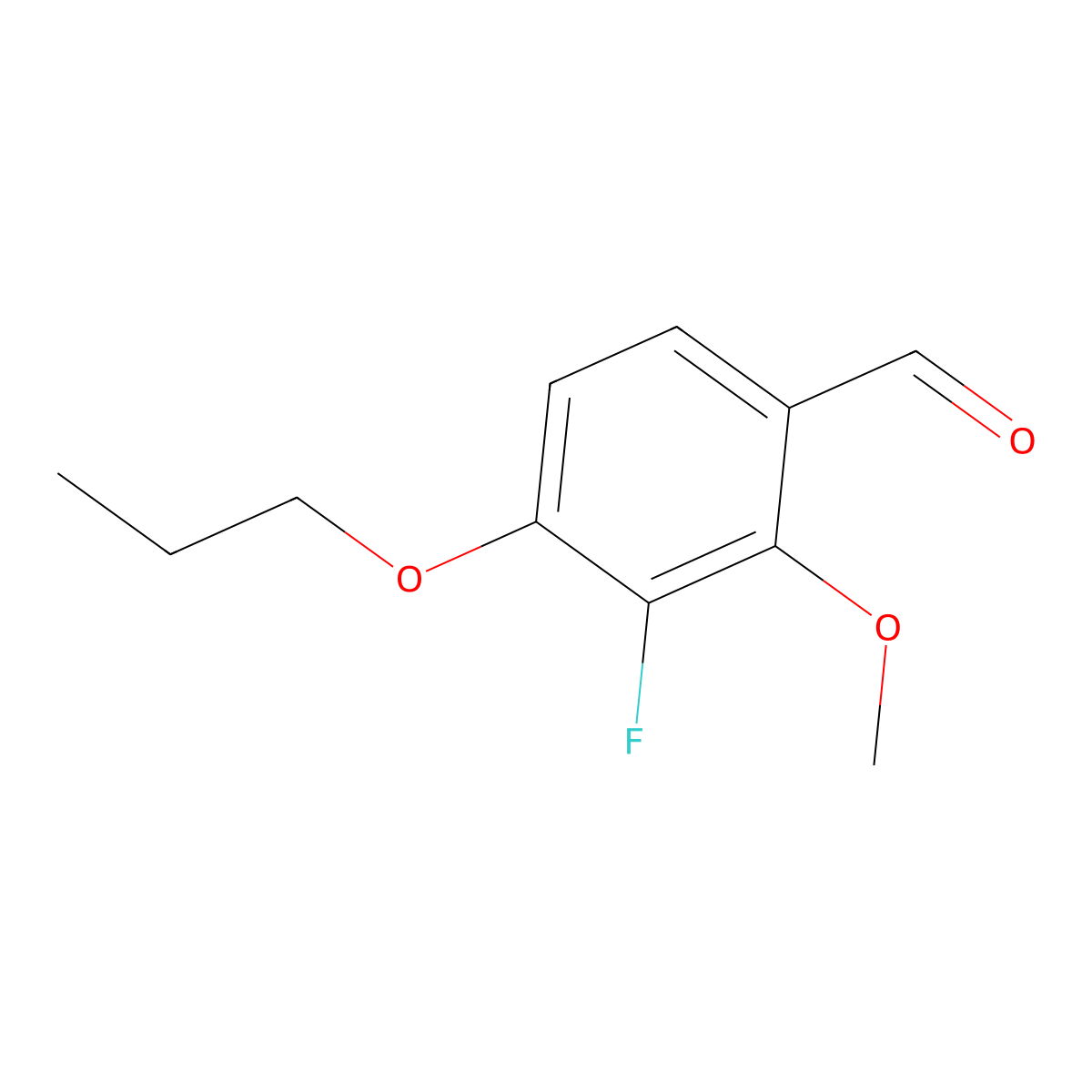 3-Fluoro-2-methoxy-4-propoxybenzaldehyde molecular structure, CAS 2807465-64-9