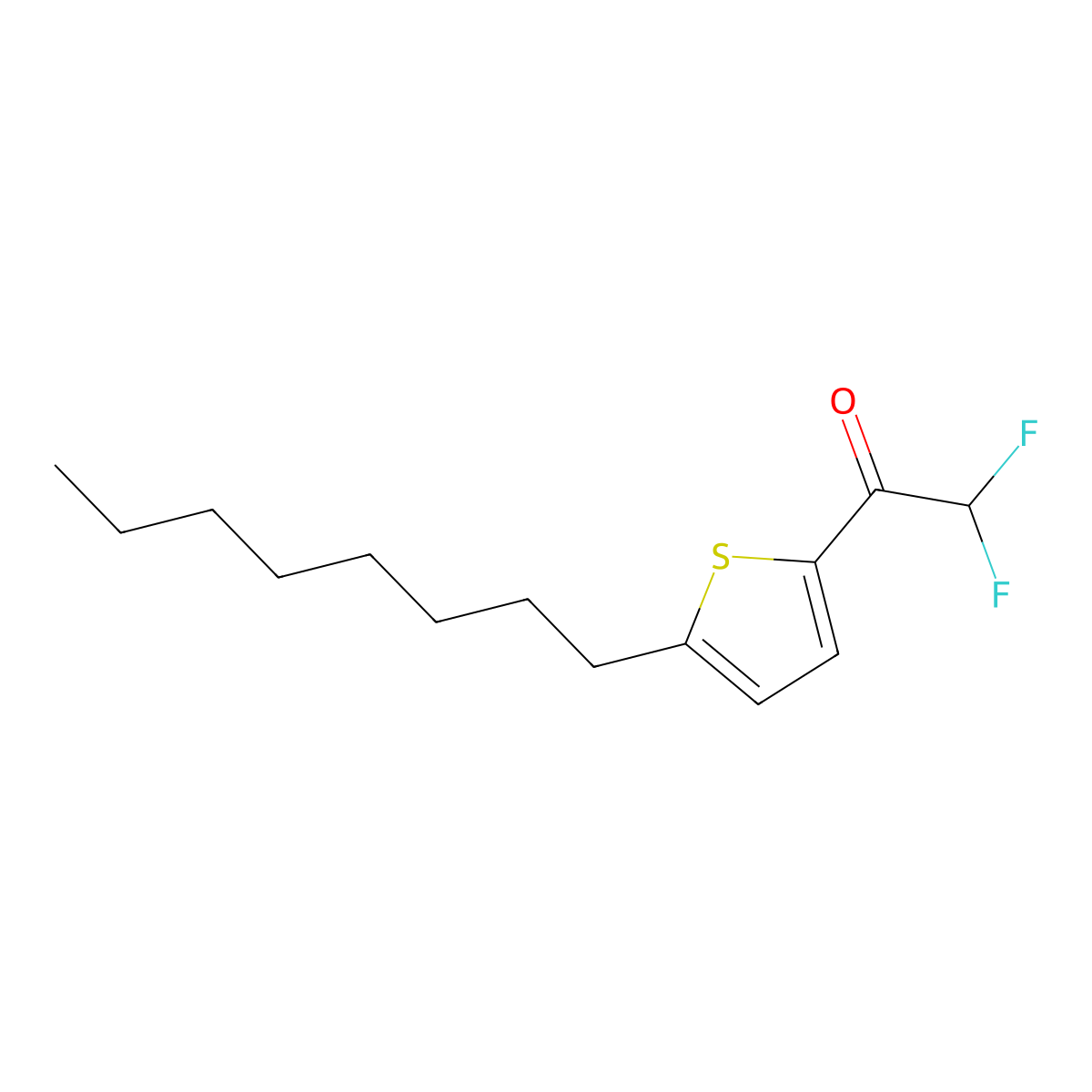 2,2-Difluoro-1-(5-octylthiophen-2-yl)ethanone molecular structure, CAS 2807465-74-1
