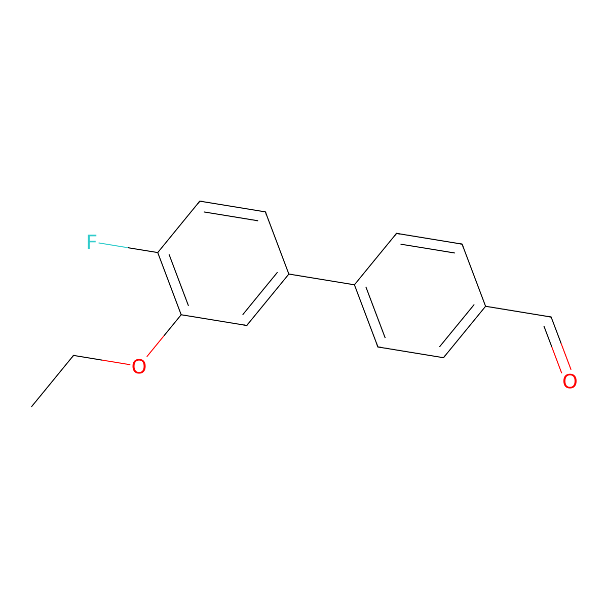 3'-Ethoxy-4'-fluoro-[1,1'-biphenyl]-4-carbaldehyde molecular structure, CAS 2807465-78-5