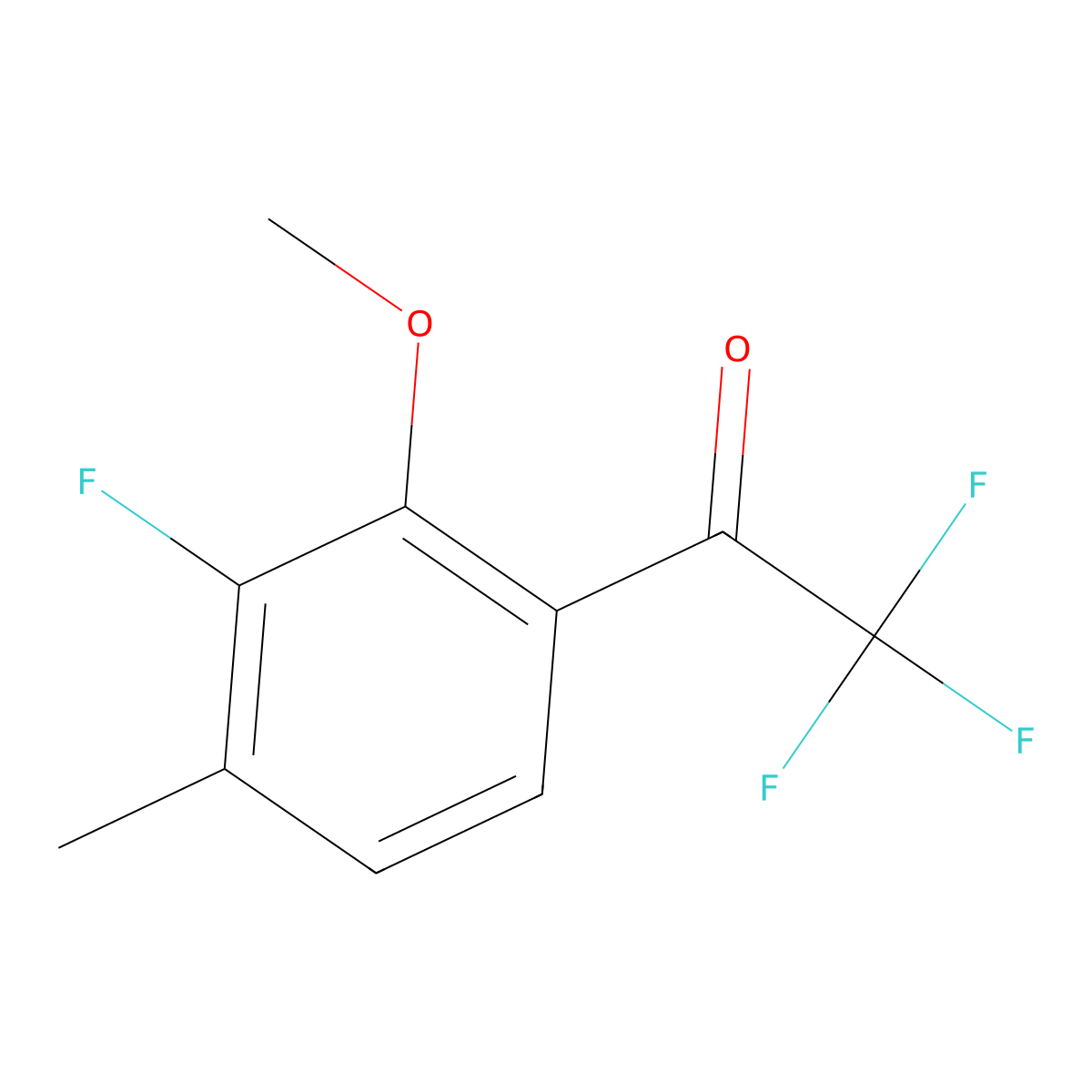 2,2,2-Trifluoro-1-(3-fluoro-2-methoxy-4-methylphenyl)ethanone molecular structure, CAS 2807465-97-8