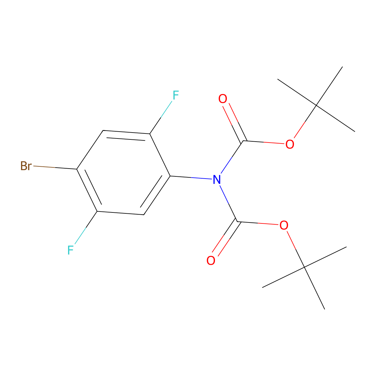 N,N-Bis(t-Boc) 4-bromo-2,5-difluoroaniline molecular structure, CAS 2807466-05-1