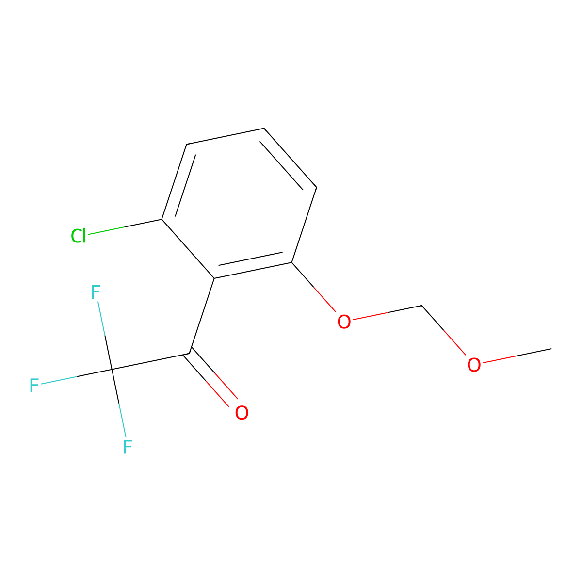 1-(2-Chloro-6-(methoxymethoxy)phenyl)-2,2,2-trifluoroethanone molecular structure, CAS 2807466-07-3