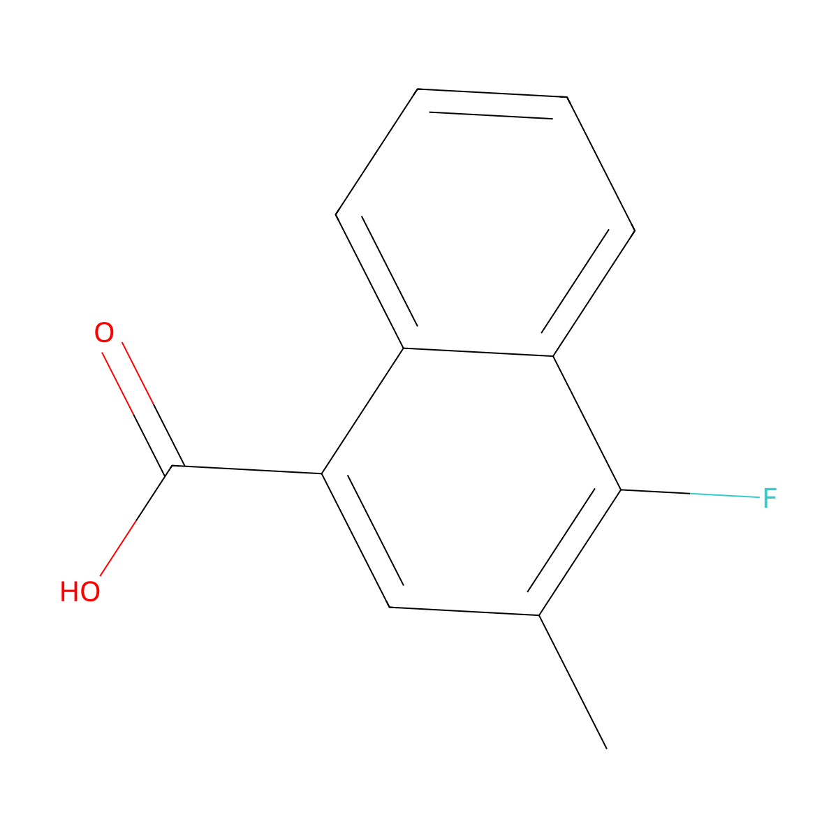 4-Fluoro-3-methyl-1-naphthoic acid molecular structure, CAS 2807466-11-9