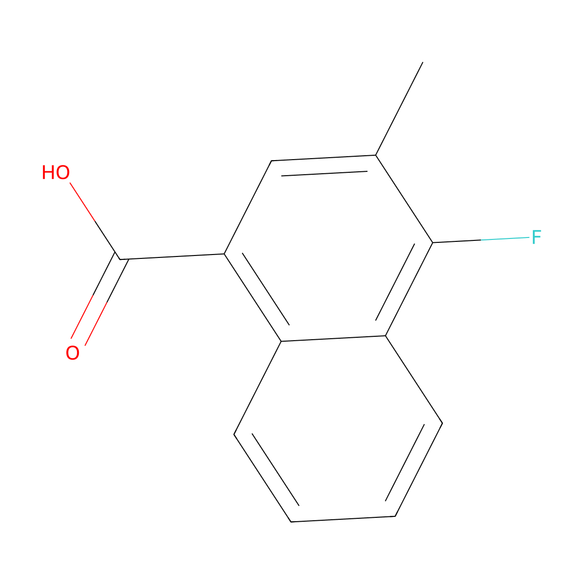 4-Fluoro-3-methyl-1-naphthoic acid molecular structure, CAS 2807466-11-9