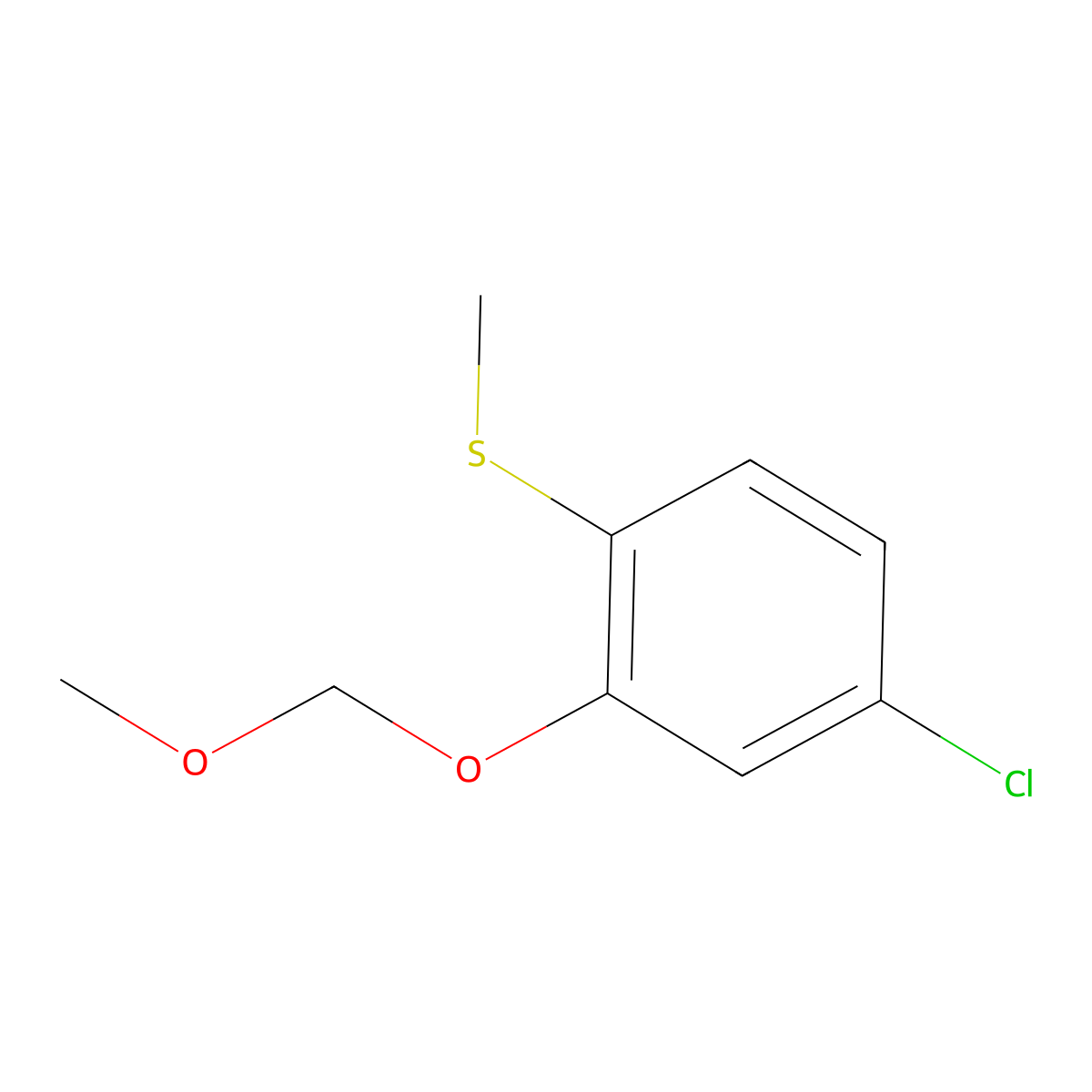 (4-Chloro-2-(methoxymethoxy)phenyl)(methyl)sulfane molecular structure, CAS 2807466-23-3