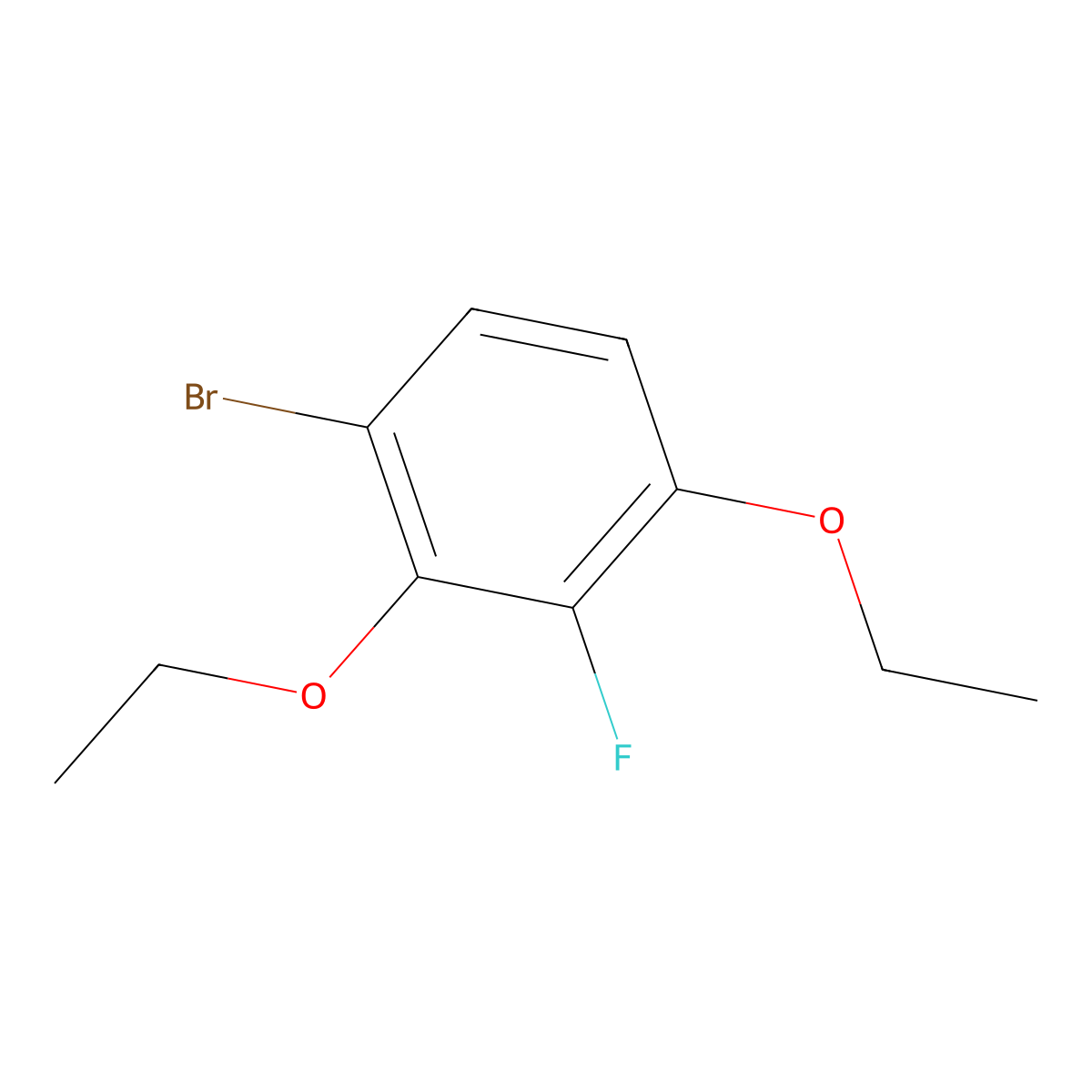 1-Bromo-2,4-diethoxy-3-fluorobenzene molecular structure, CAS 2807466-25-5