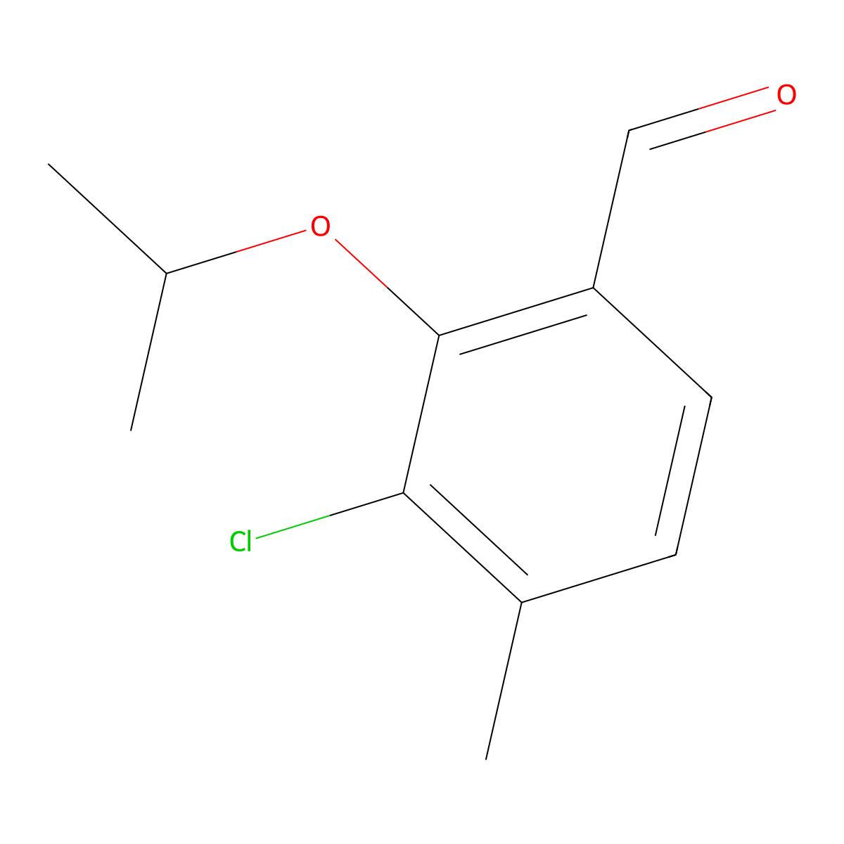3-Chloro-2-isopropoxy-4-methylbenzaldehyde molecular structure, CAS 2807466-26-6