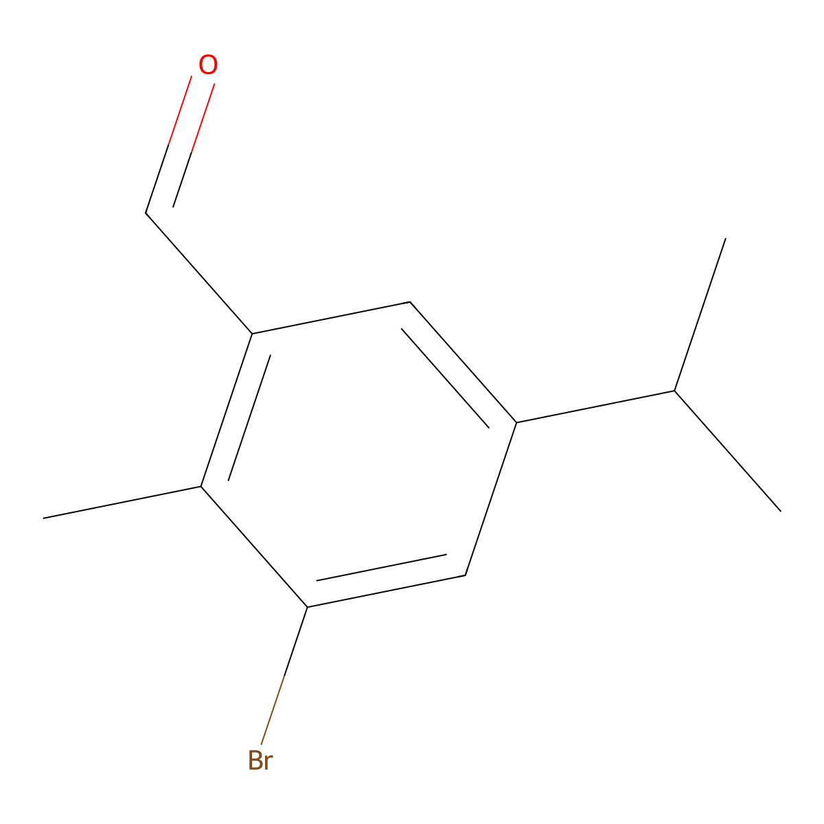 3-Bromo-5-isopropyl-2-methylbenzaldehyde molecular structure, CAS 2807466-45-9
