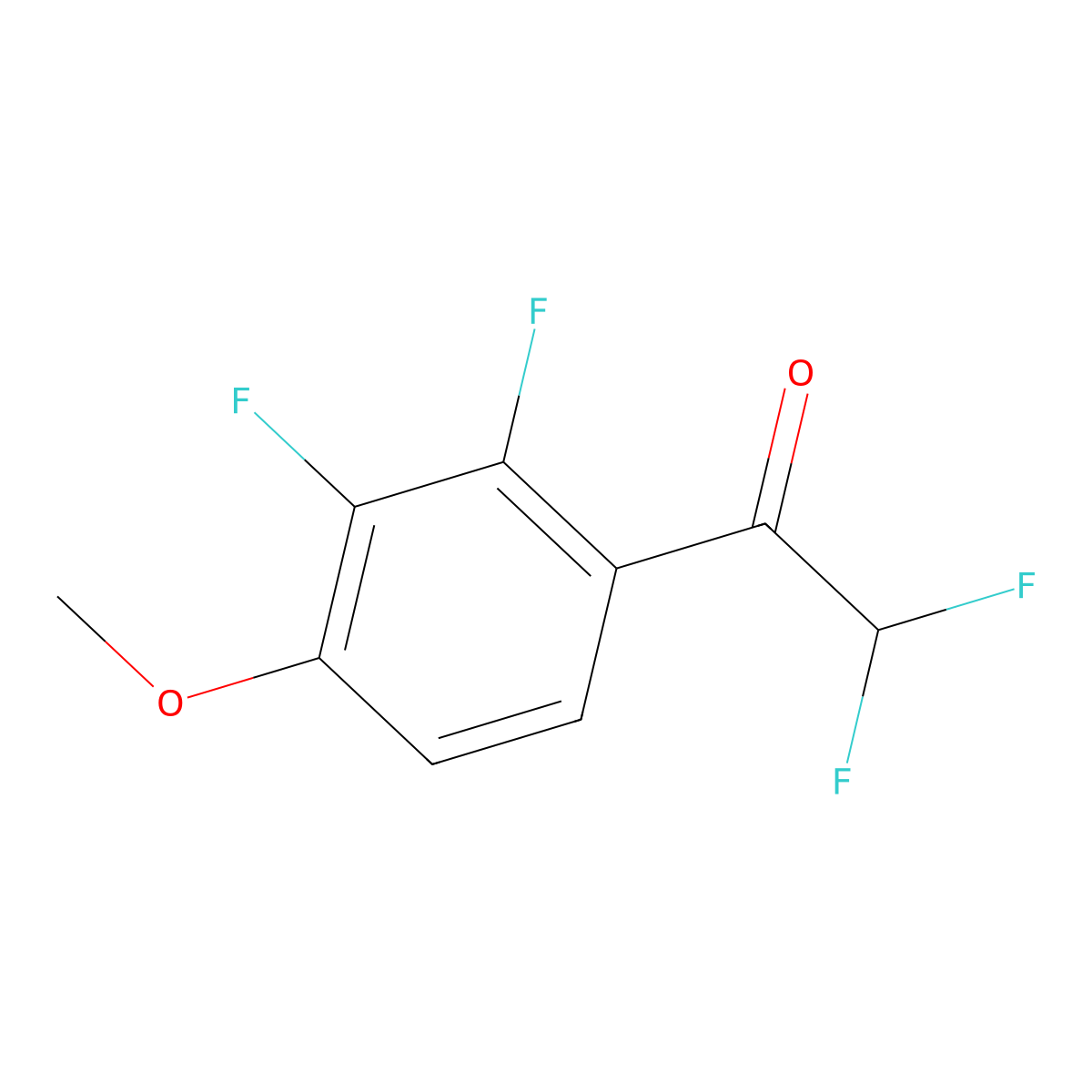 1-(2,3-Difluoro-4-methoxyphenyl)-2,2-difluoroethanone molecular structure, CAS 2807466-92-6