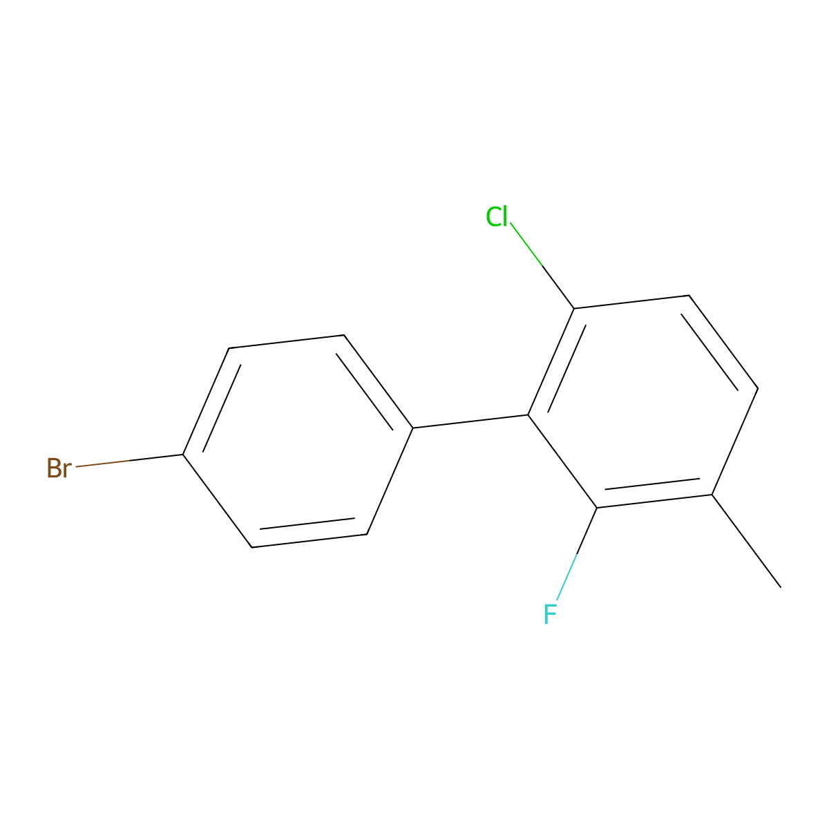 4'-Bromo-6-chloro-2-fluoro-3-methyl-1,1'-biphenyl molecular structure, CAS 2807467-23-6