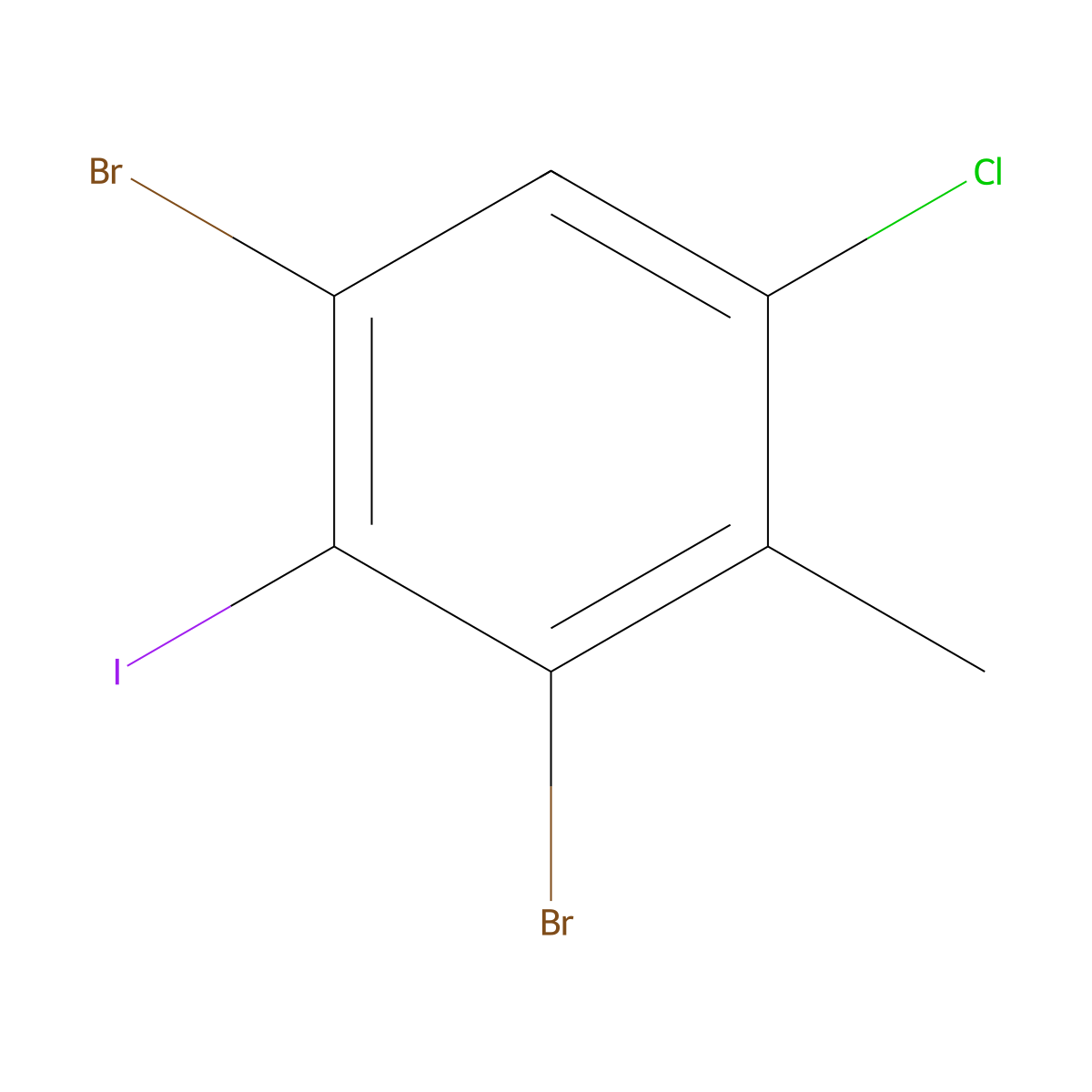 1,3-Dibromo-5-chloro-2-iodo-4-methylbenzene molecular structure, CAS 2807467-26-9