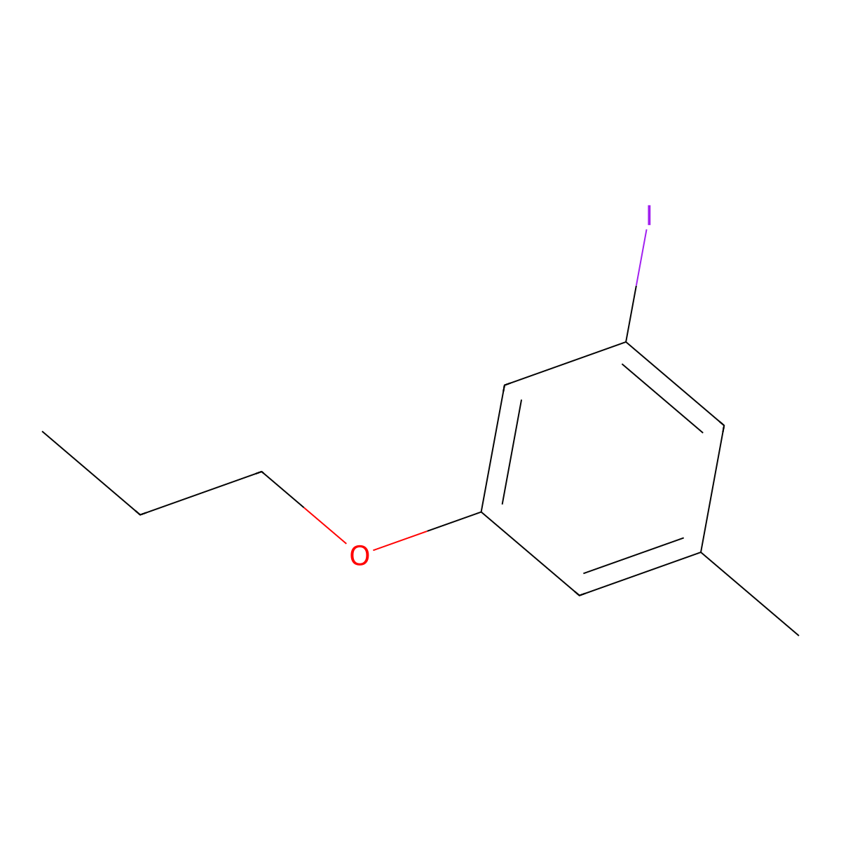 1-Iodo-3-methyl-5-propoxybenzene molecular structure, CAS 2807467-32-7