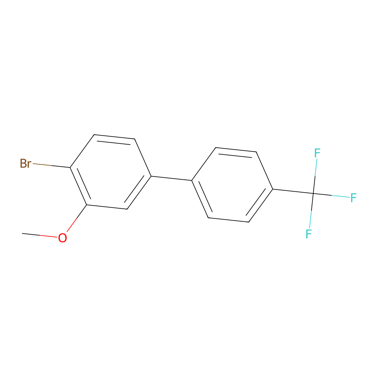 4-Bromo-3-methoxy-4'-(trifluoromethyl)-1,1'-biphenyl molecular structure, CAS 2807467-57-6