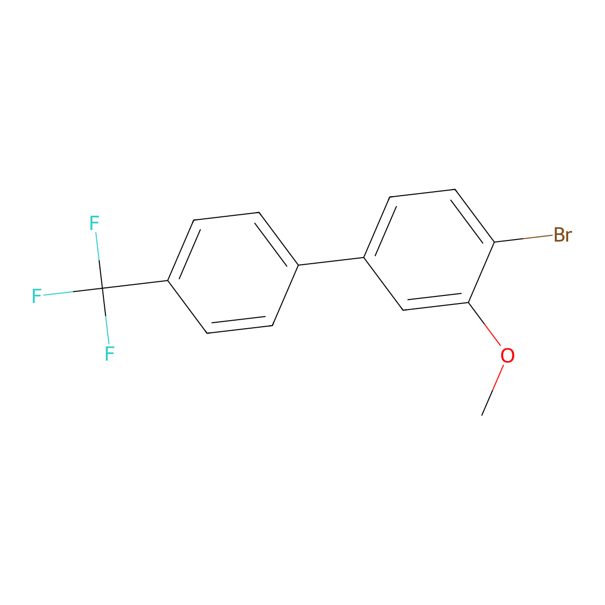 4-Bromo-3-methoxy-4'-(trifluoromethyl)-1,1'-biphenyl molecular structure, CAS 2807467-57-6