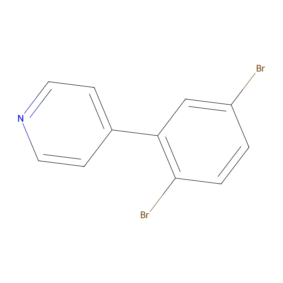 4-(2,5-Dibromophenyl)pyridine molecular structure, CAS 2807467-60-1