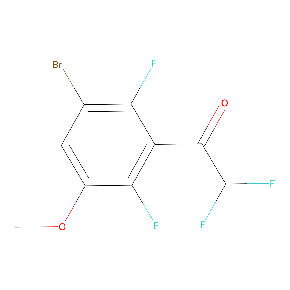 1-(3-Bromo-2,6-difluoro-5-methoxyphenyl)-2,2-difluoroethanone molecular structure, CAS 2807467-66-7