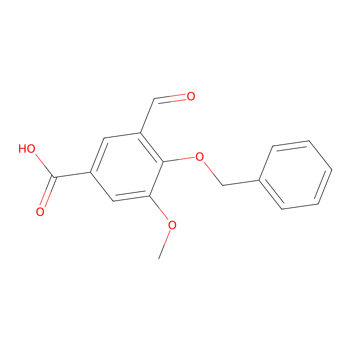 4-(Benzyloxy)-3-formyl-5-methoxybenzoic acid molecular structure, CAS 2807467-75-8