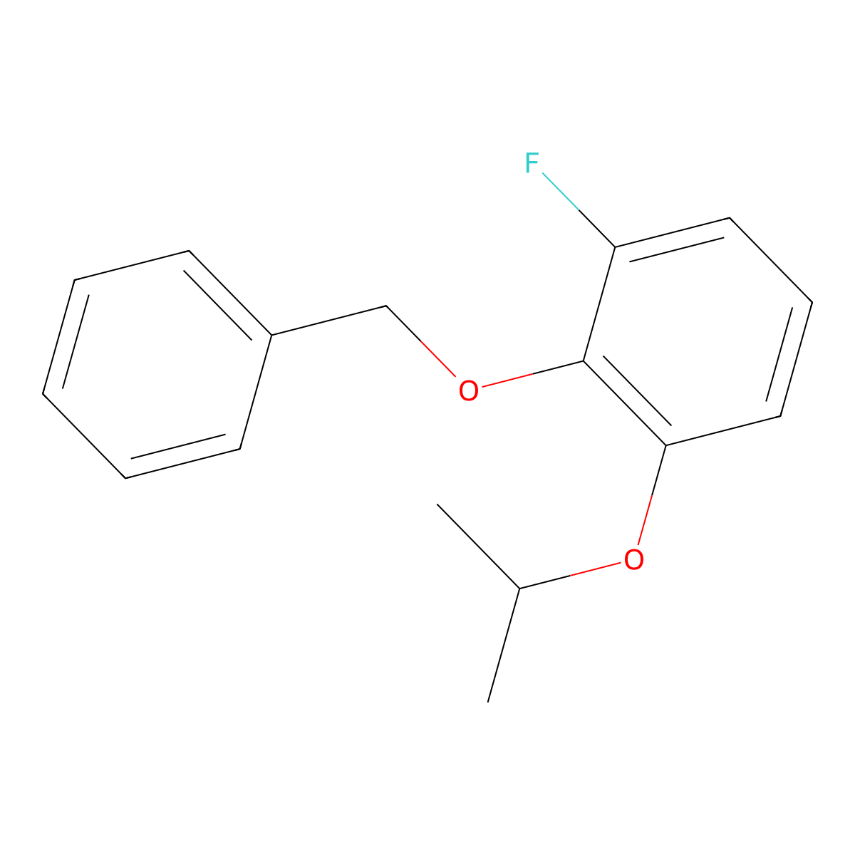 2-(Benzyloxy)-1-fluoro-3-isopropoxybenzene molecular structure, CAS 2807467-90-7