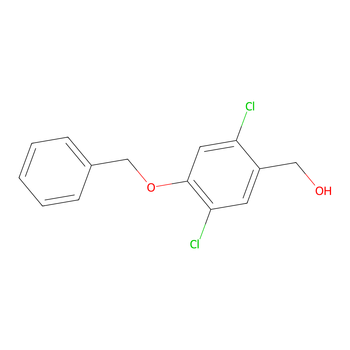 (4-(Benzyloxy)-2,5-dichlorophenyl)methanol molecular structure, CAS 2807467-95-2