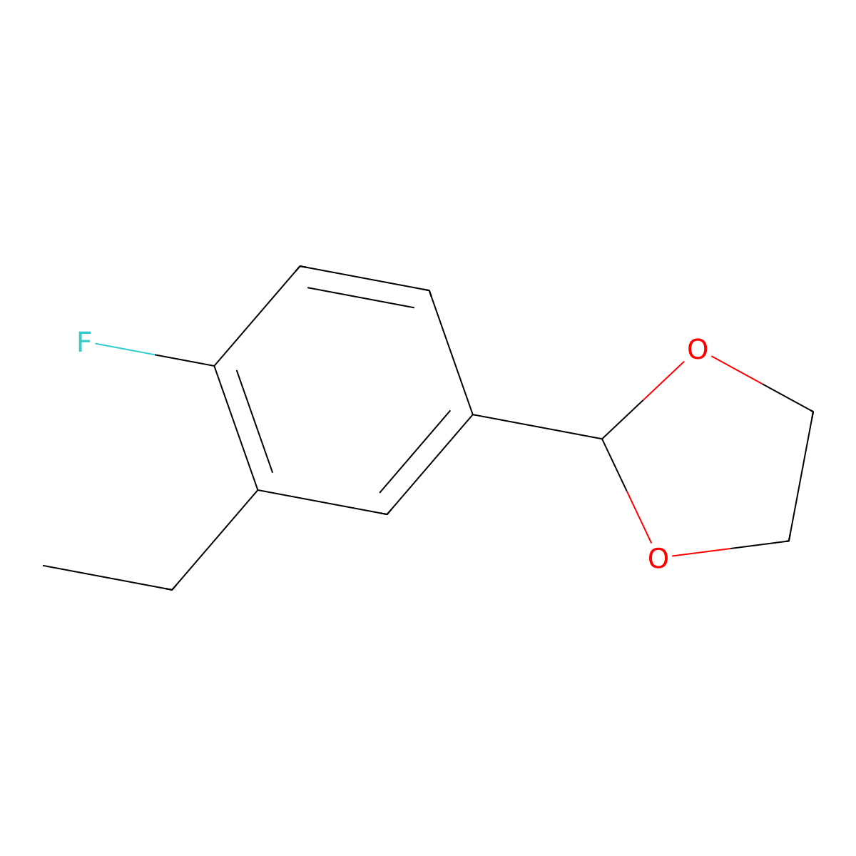 2-(3-Ethyl-4-fluorophenyl)-1,3-dioxolane molecular structure, CAS 2807469-50-5