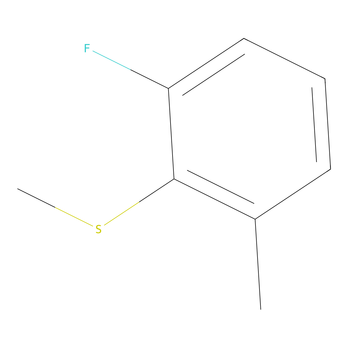 (2-Fluoro-6-methylphenyl)(methyl)sulfane molecular structure, CAS 2807469-51-6