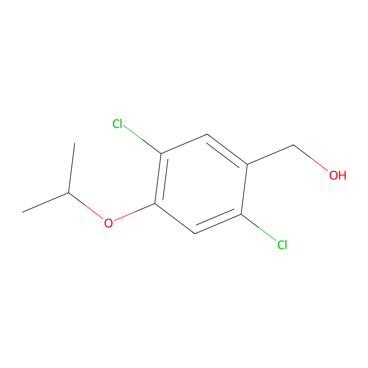(2,5-Dichloro-4-isopropoxyphenyl)methanol molecular structure, CAS 2807469-55-0