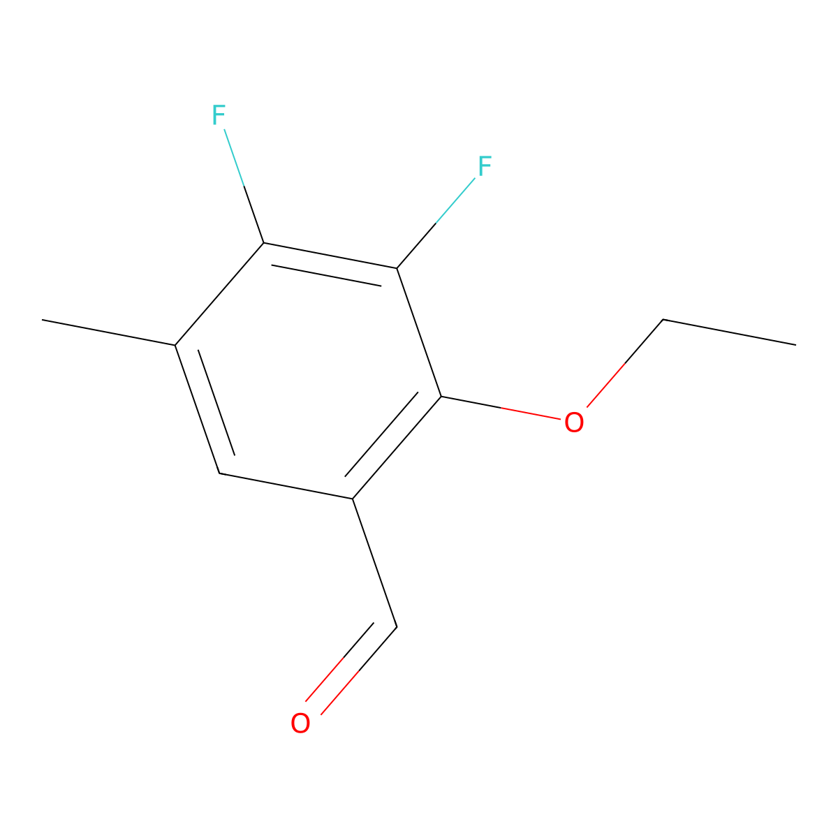 2-Ethoxy-3,4-difluoro-5-methylbenzaldehyde molecular structure, CAS 2807469-66-3